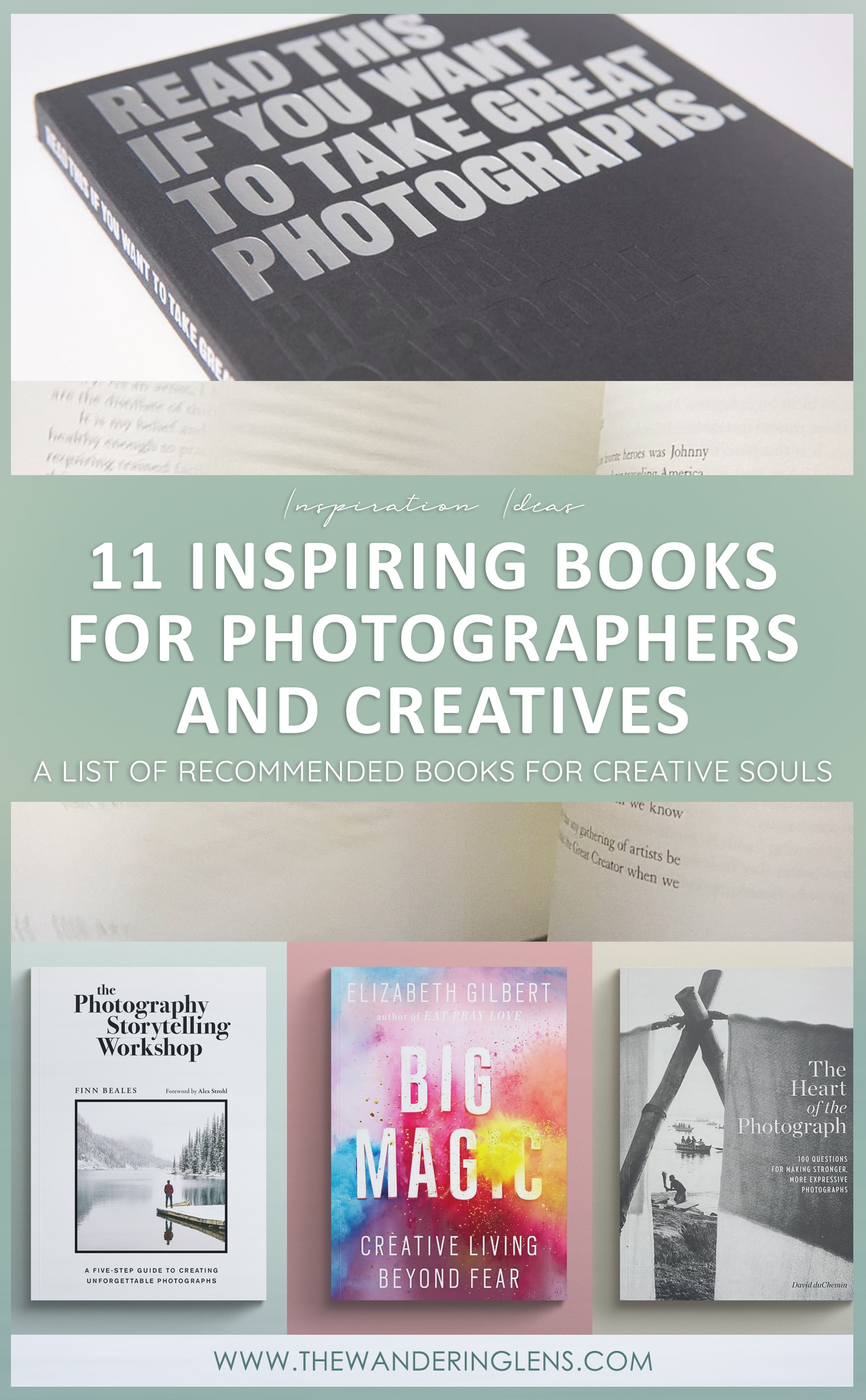 Inspiring photography books and creative business books
