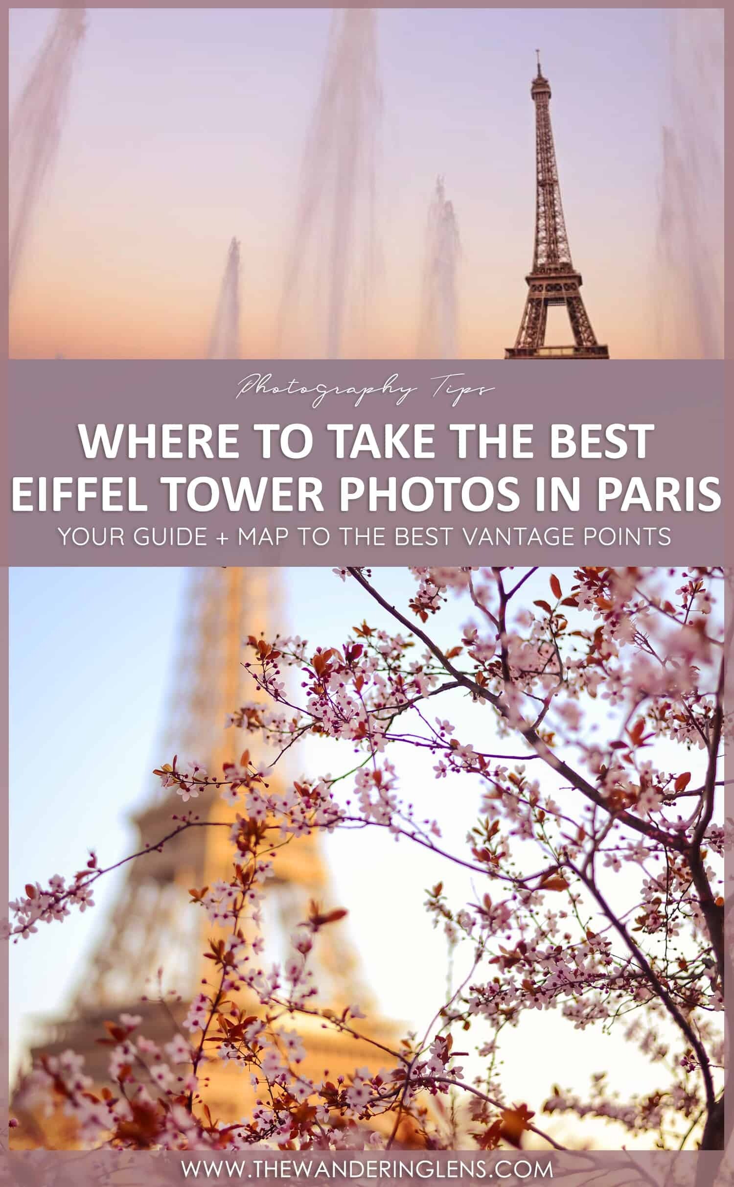 ou prendre une photo de la tour eiffel
